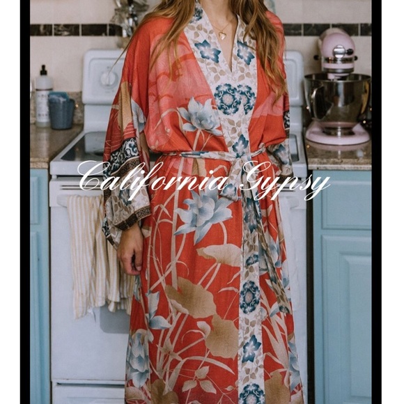 Gypsy Flamingo Boho Duster Kimono - Picture 5 of 9